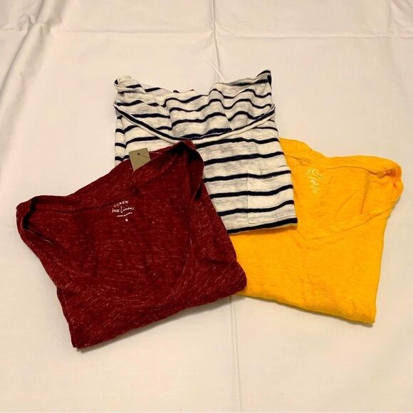 J.CREW Michael Stars XS S Linen T-Shirt Tee tank Top Loose Oversized Fit Lot (3) - Picture 1 of 8
